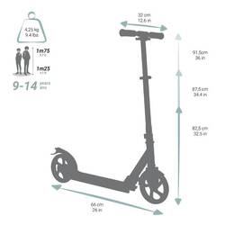 Scooter Mid 7 With Stand - Blue/Navy/Orange