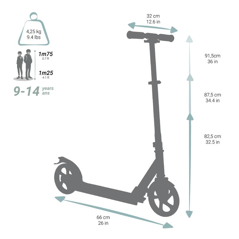 City Roller Scooter mit Ständer - Mid 7 marineblau/orange