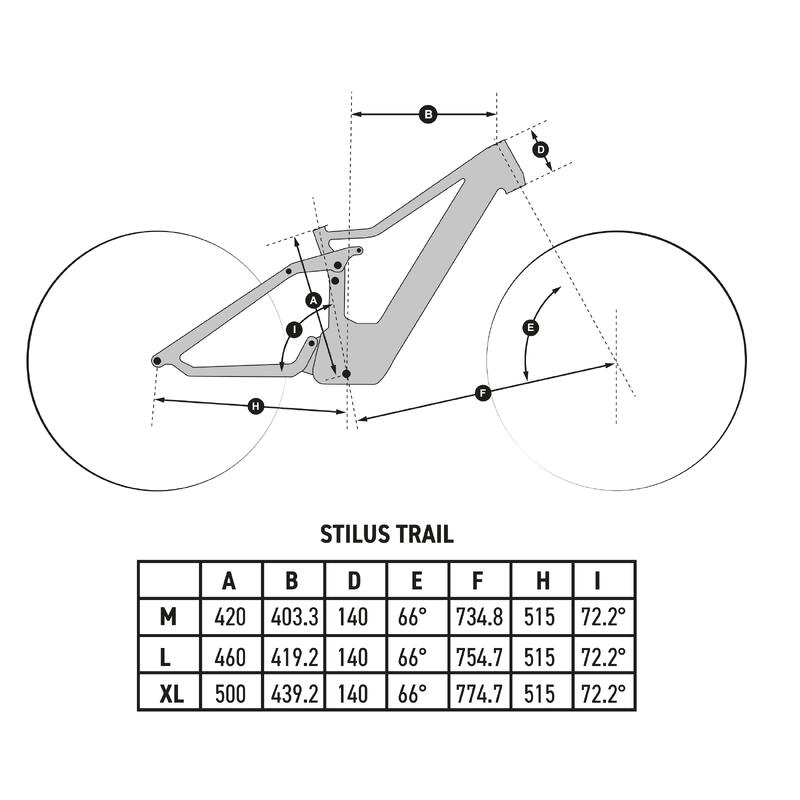 Bicicleta BTT ELÉTRICA de Suspensão Integral 29" STILUS E-TRAIL Cinzento