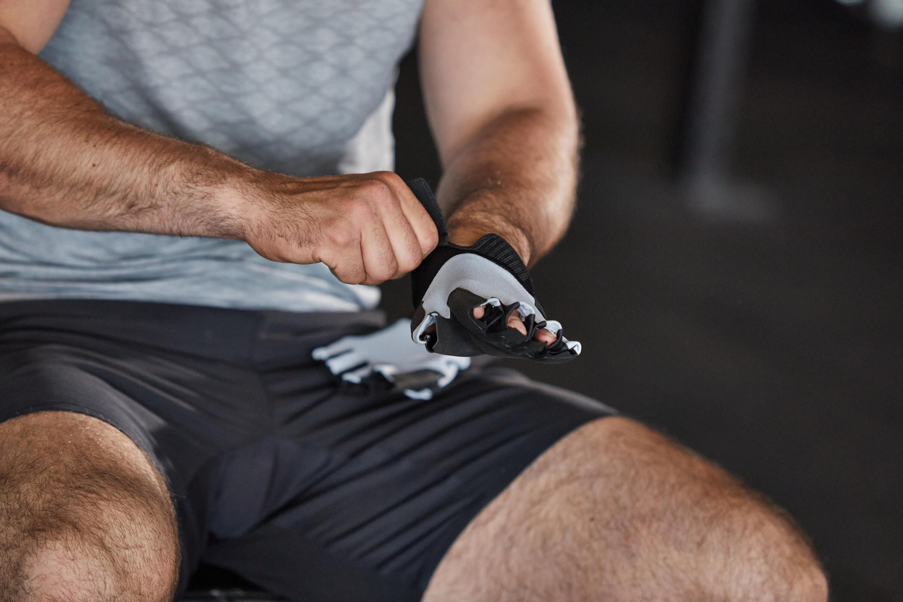 Comfortabele fitness handschoenen grijs 5/5