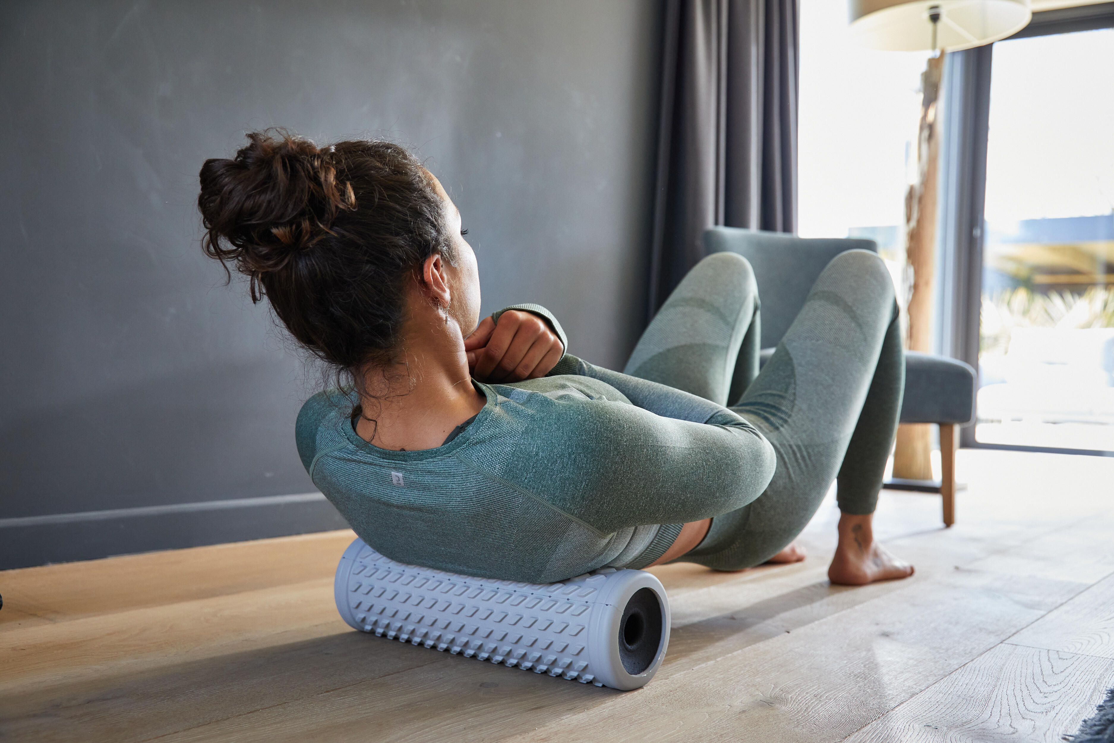 Soft Massaging Foam Roller - Light Grey