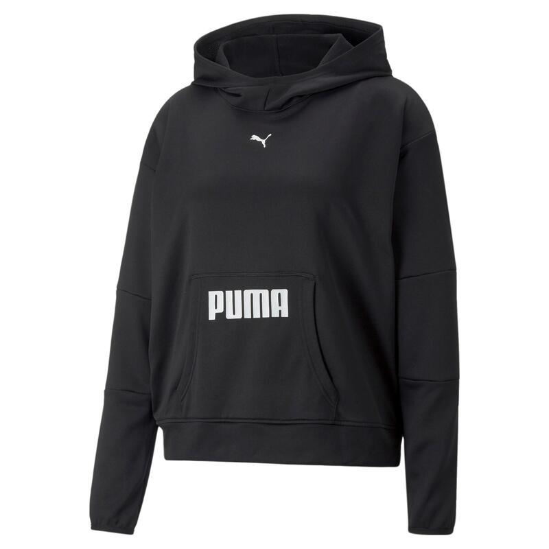 SWEAT A CAPAUCHE CARDIO TRAINING FEMME - TRAIN ALL DAY HOODIE NOIR PUMA