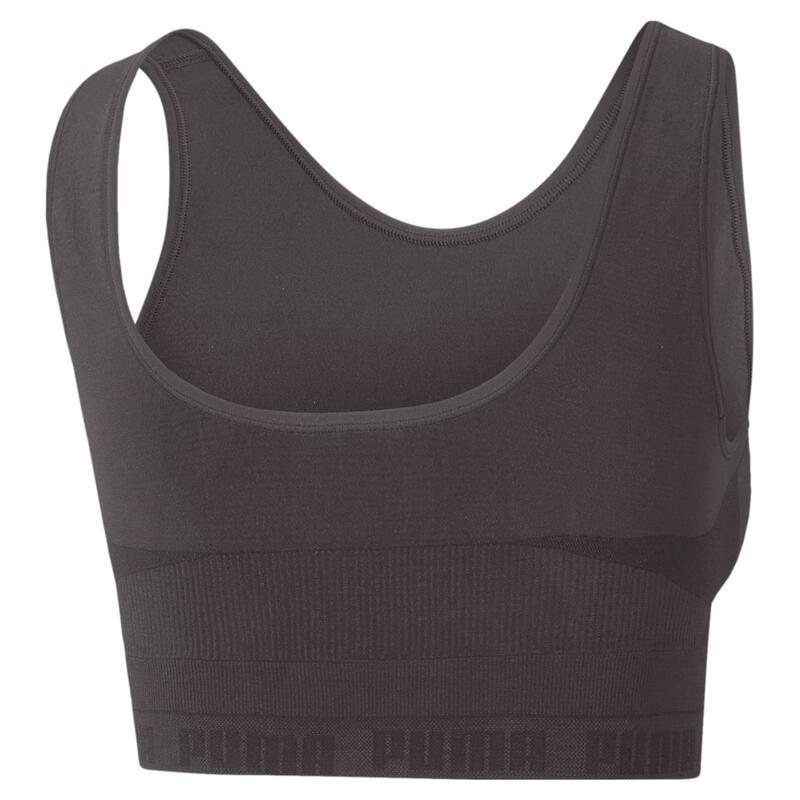 PUMA T-Shirt Crop Top Fitness Damen EvoKNIT - schwarz 