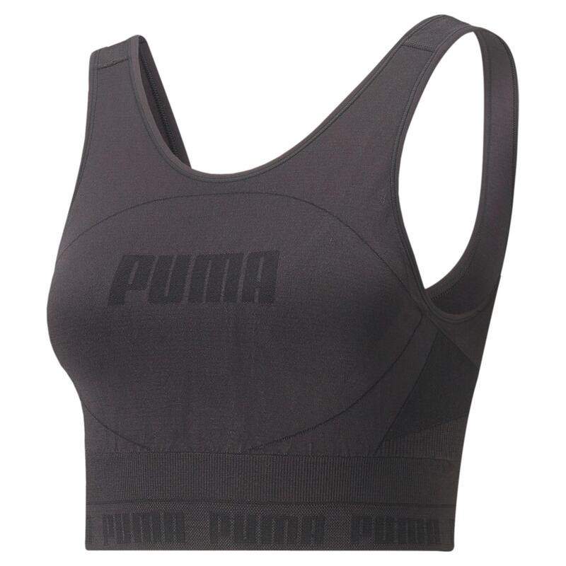 PUMA T-Shirt Crop Top Fitness Damen EvoKNIT - schwarz 