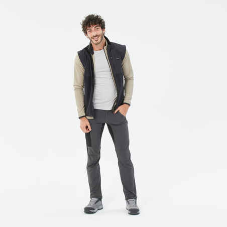 Men’s Warm Hiking Fleece Gilet MH500 - Black