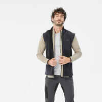 Men’s Warm Hiking Fleece Gilet MH500 - Black