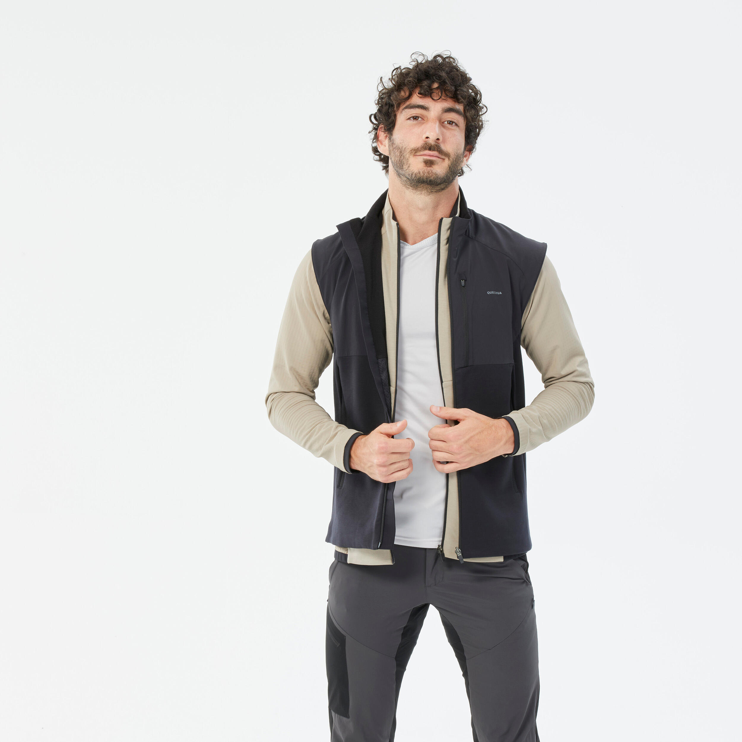 Gilet Polaire de randonnee montagne MH500 Homme QUECHUA Decathlon