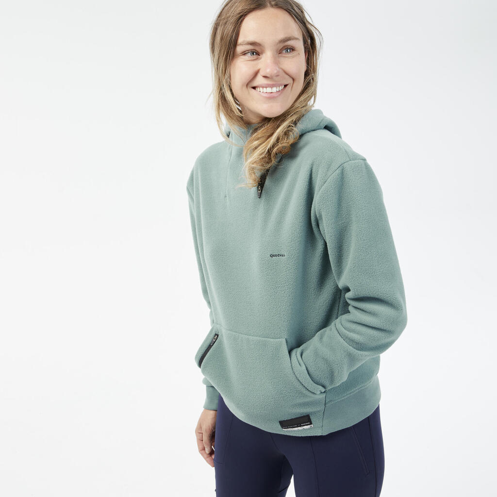 Sweat Polaire de randonnée - MH100 Hoodie - Femme