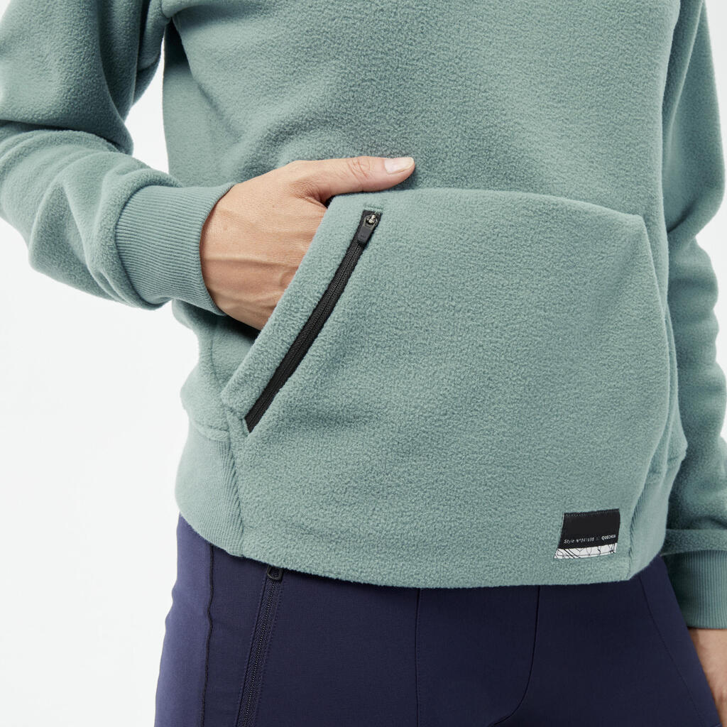 Sudadera ligera de tejido polar con capucha - Montaña y trekking - Mujer Quechua MH100 Hoodie
