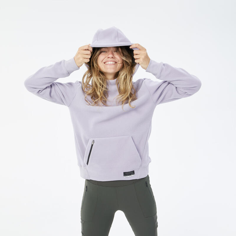 Sweat Polaire de randonnée - MH100 Hoodie - Femme