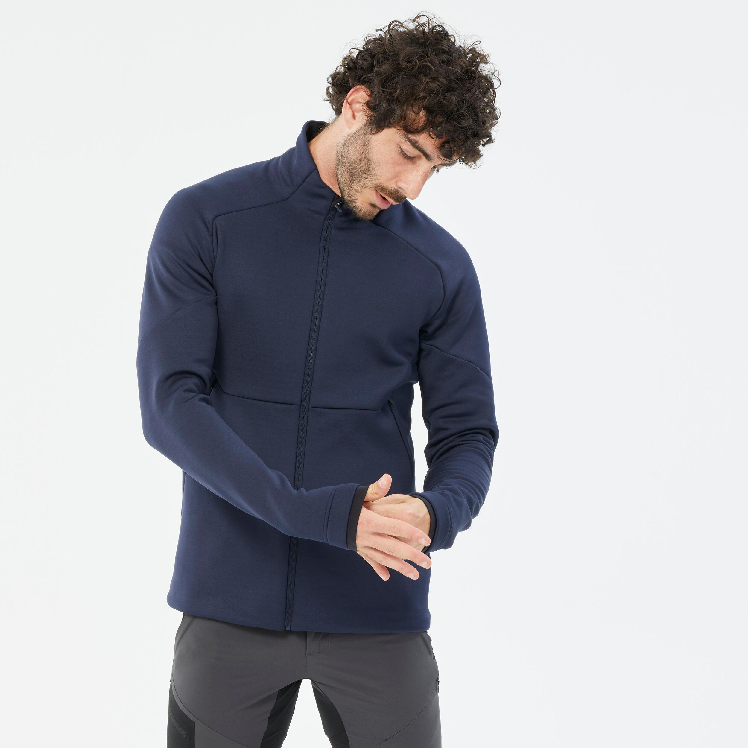 Men’s Hiking Fleece Jacket MH520 Blue DecathlonB2B