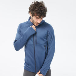 Chaqueta polar de montaña y trekking con capucha Hombre Quechua MH520 azul