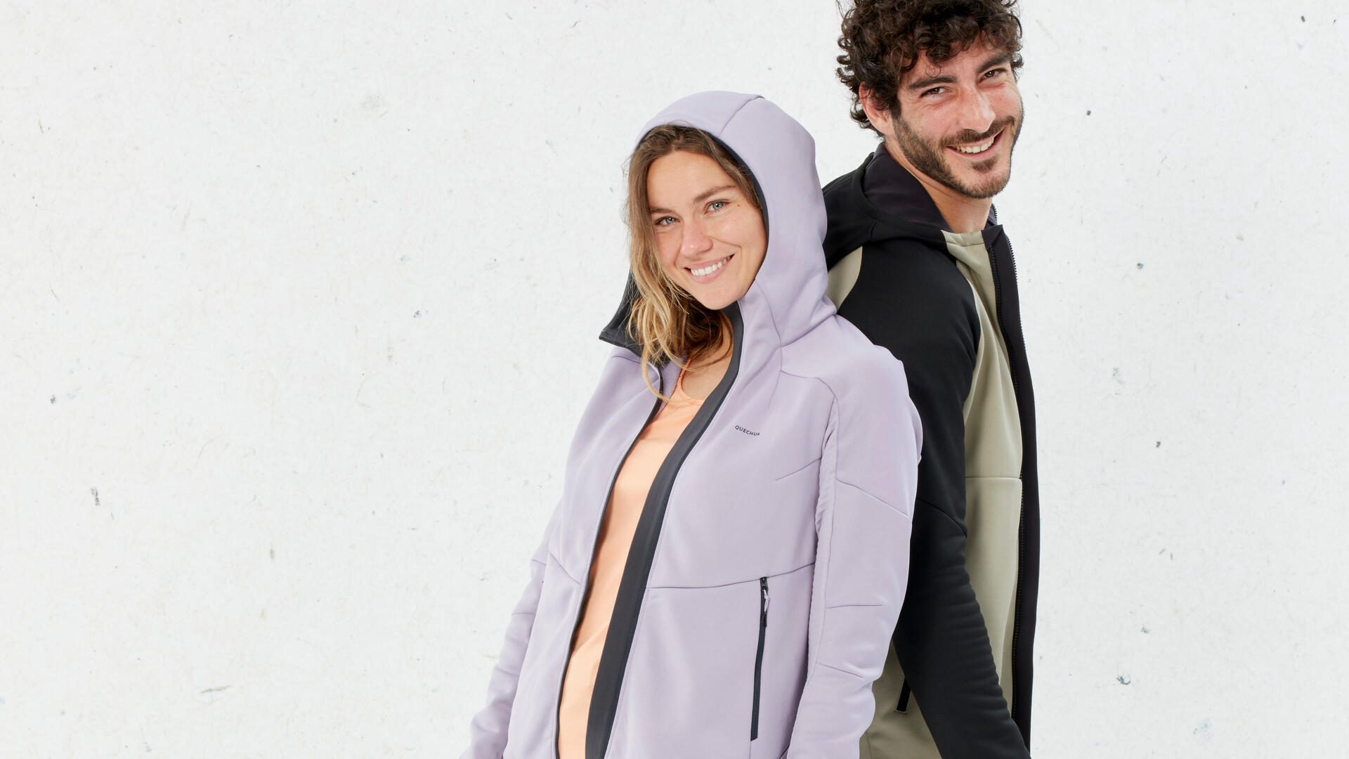 casaco polar cinzento modelo mh520 quechua decathlon