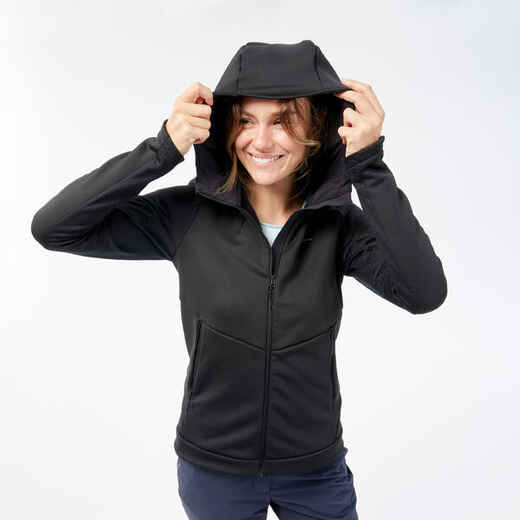 
      Fleecejacke Damen Kapuze Bergwandern - MH520 Hood schwarz
  