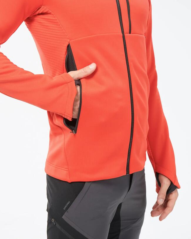 PILE CON CAPPUCCIO UOMO MH500 ZIP ROSSO