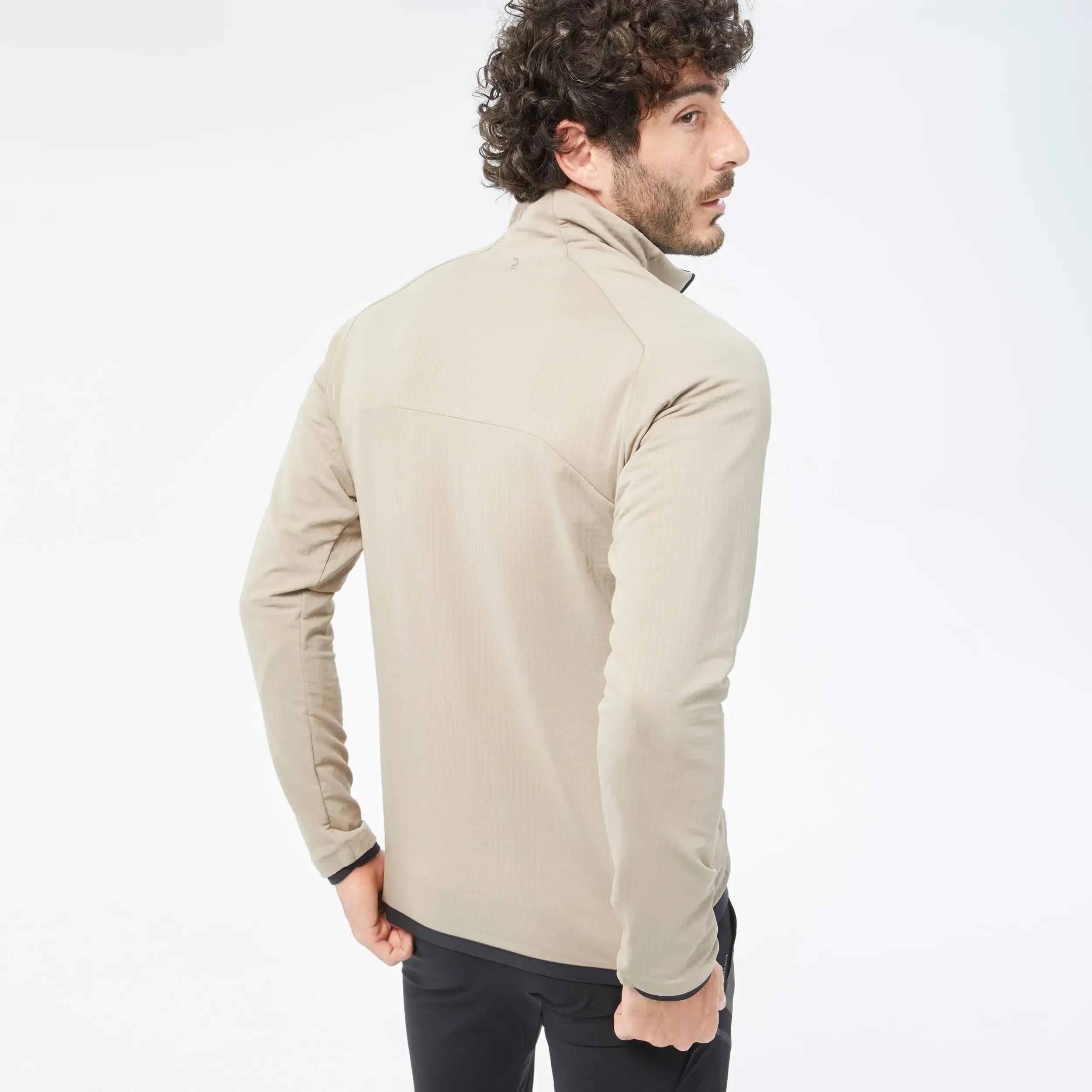 Men’s Mountain Walking Full-zip Fleece MH500 Light - Beige -  5