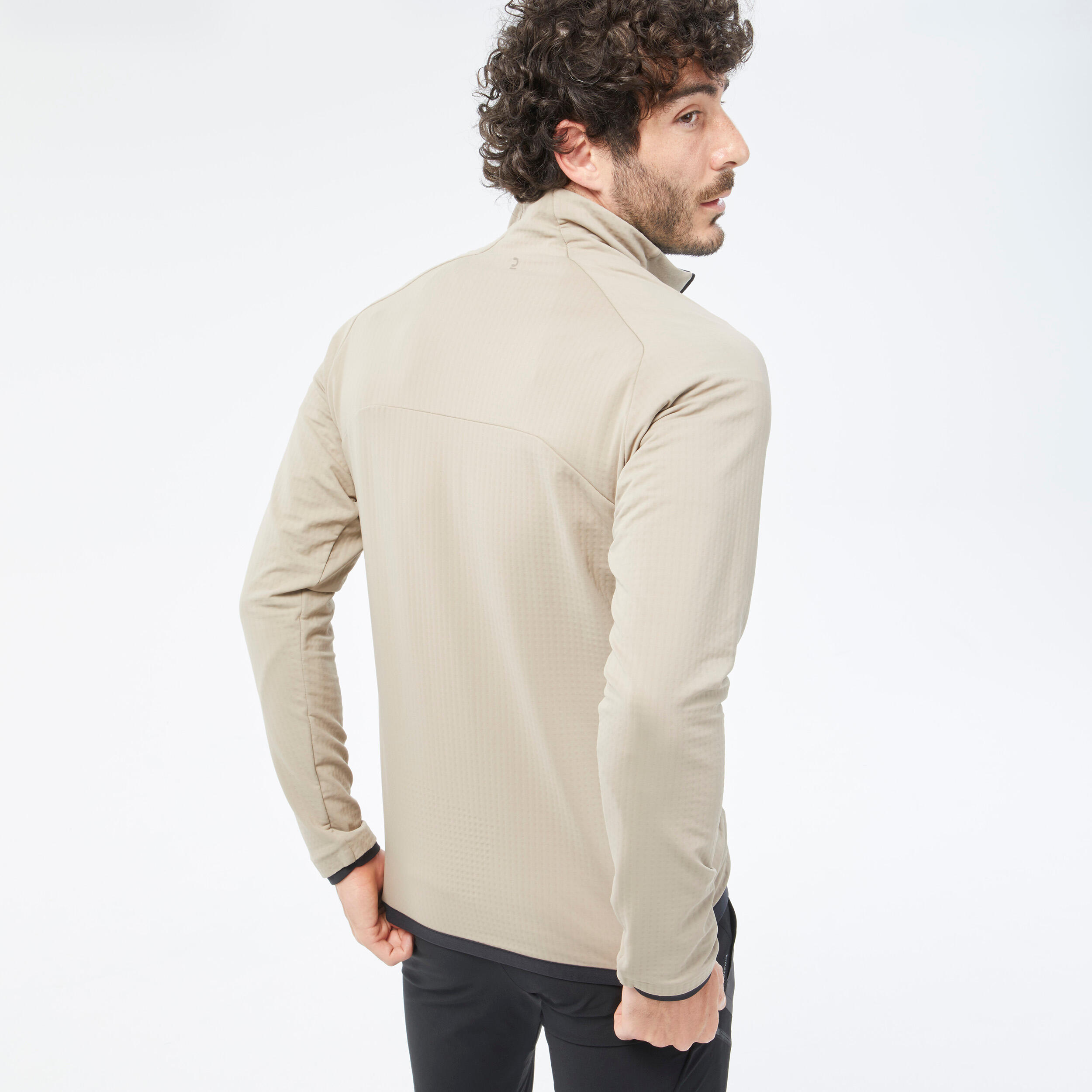 QUECHUA Pánska turistická mikina MH500 Light béžová XL · záber 4
