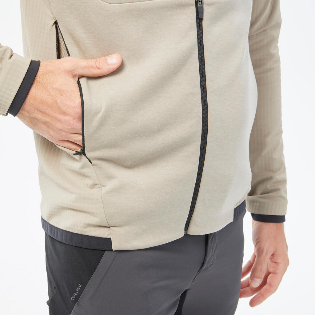 Men’s Hiking Thin Fleece Jacket  - MH520 Light 