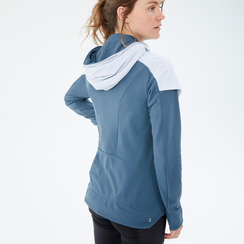 Hybride fleece jas voor wandelen dames MH920 met capuchon