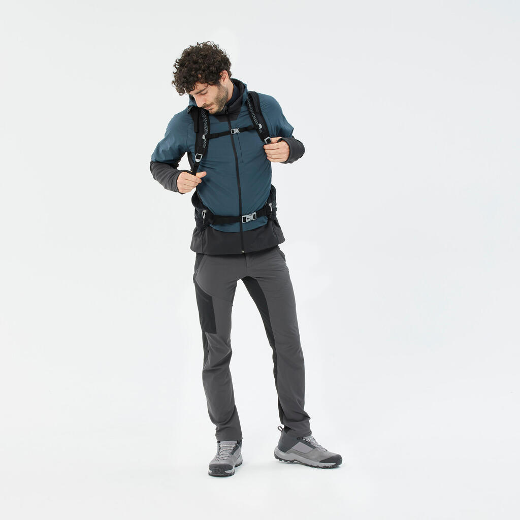 Men's Hiking Hybrid Fleece Jacket - MH920 Hood