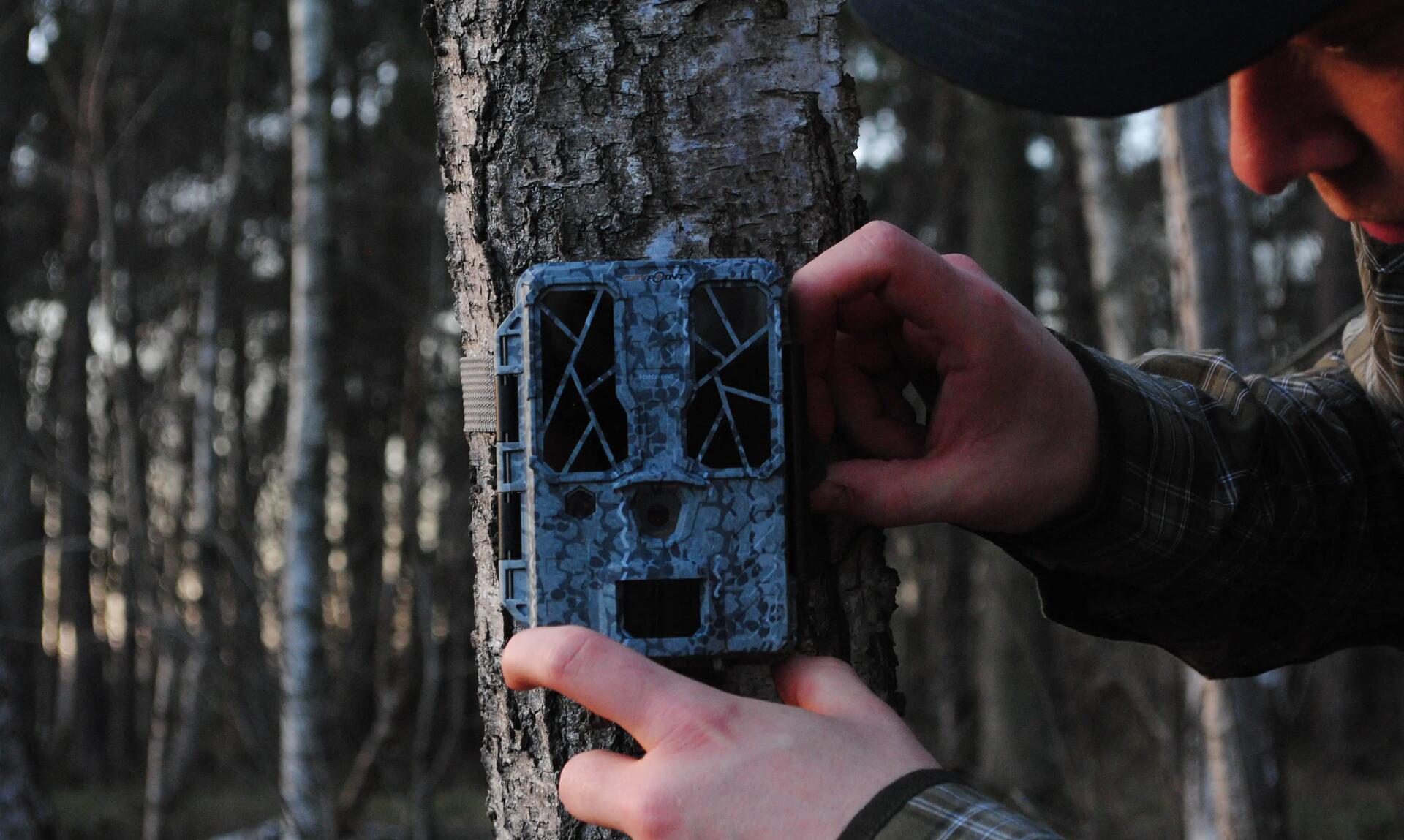 Réglage d'une caméra de chasse sur le territoire du chasseur