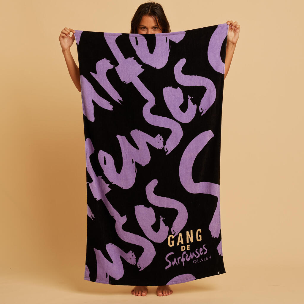 TOWEL l print gang noir 145x85 cm