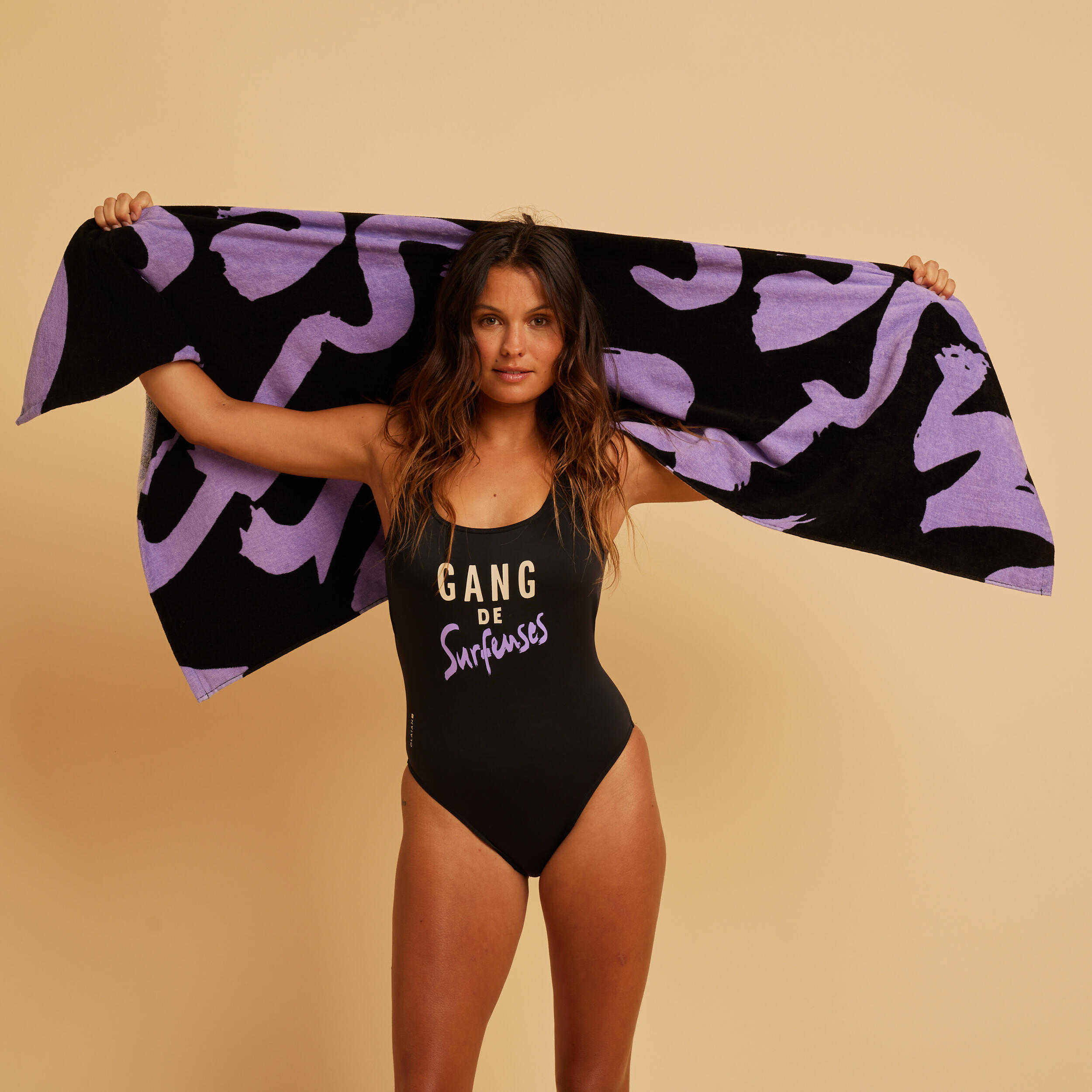 TOWEL l print gang noir 145x85 cm 2/8