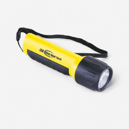 Lampe torche étanche 4 leds jaune