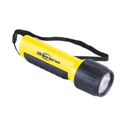 Lampe torche étanche 4 leds jaune