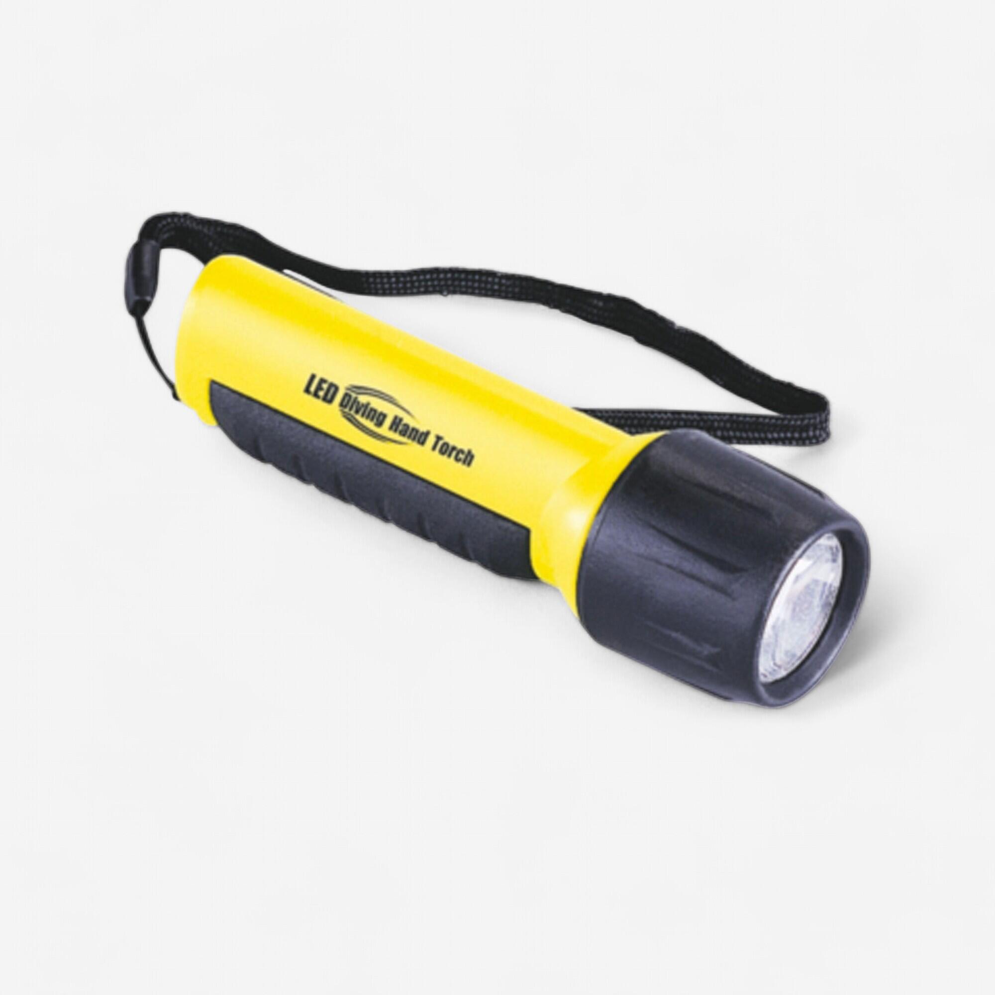 Waterproof flashlight 4 leds yellow