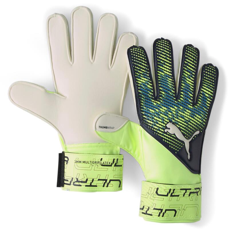 GANTS GARDIEN DE FOOTBALL À 11 UNISEX - ULTRA GRIP 3 RC PUMA JAUNE FLUO/BLEU