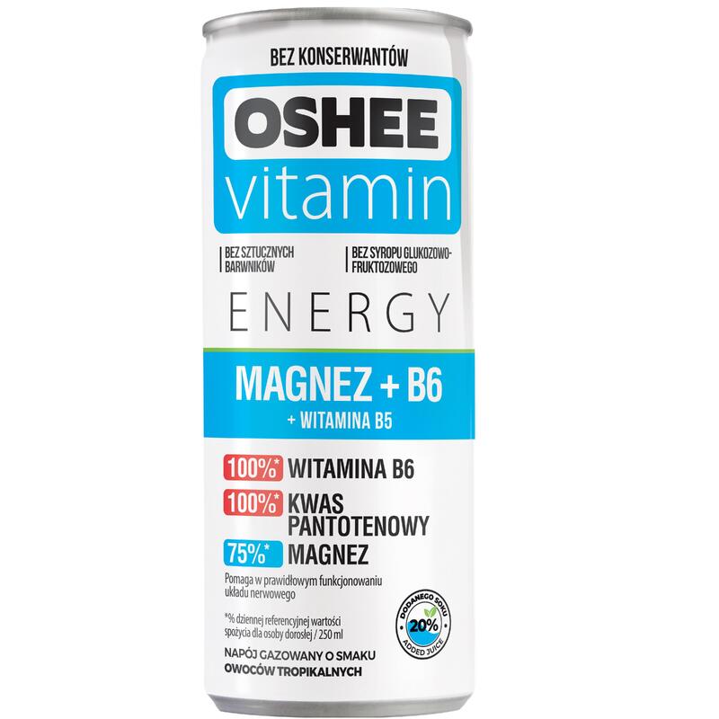 Napój witaminowy Oshee Energy 250 ML z magnezem o smaku owoców tropikalnych