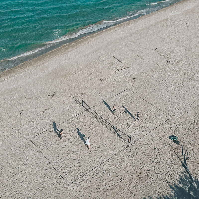 Strandtenisz szett BTK 500 R (háló és hálótartó rudak) 