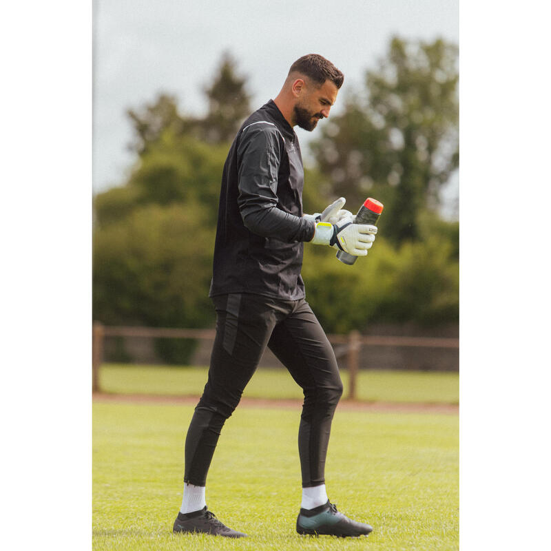 Guantes de portero de fútbol F900 VIRALTO adulto blanco azul y amarillo