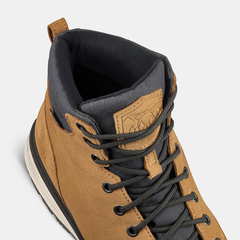 Chaussures en cuir chaudes et imperméables de randonnée - SH500 high - homme