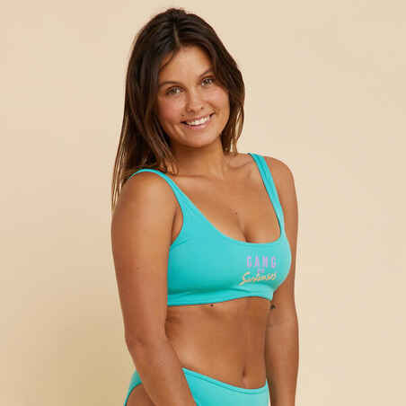 BIKINI TOP with adjustable cups AURELY TURQUOISE