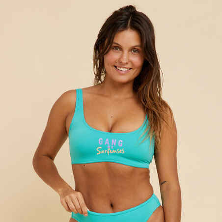 BIKINI TOP with adjustable cups AURELY TURQUOISE