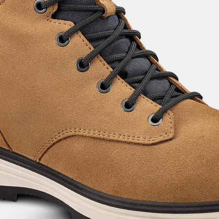 Men’s Warm and Waterproof Leather Hiking Boots - SH500 high