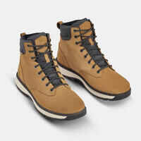 Men’s Warm and Waterproof Leather Hiking Boots - SH500 high