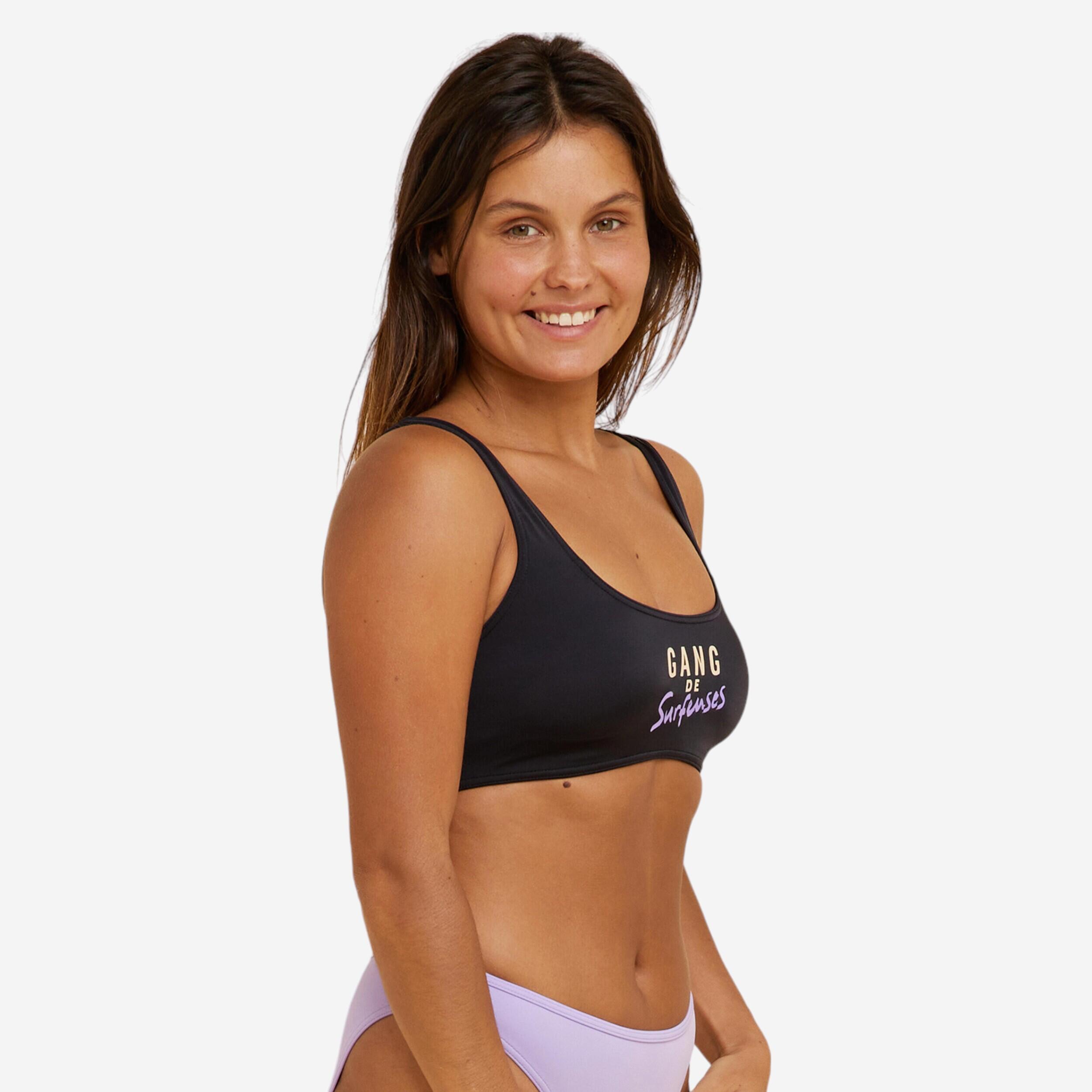Top bikini Mujer deportivo rellenos extraíbles negro 3/6