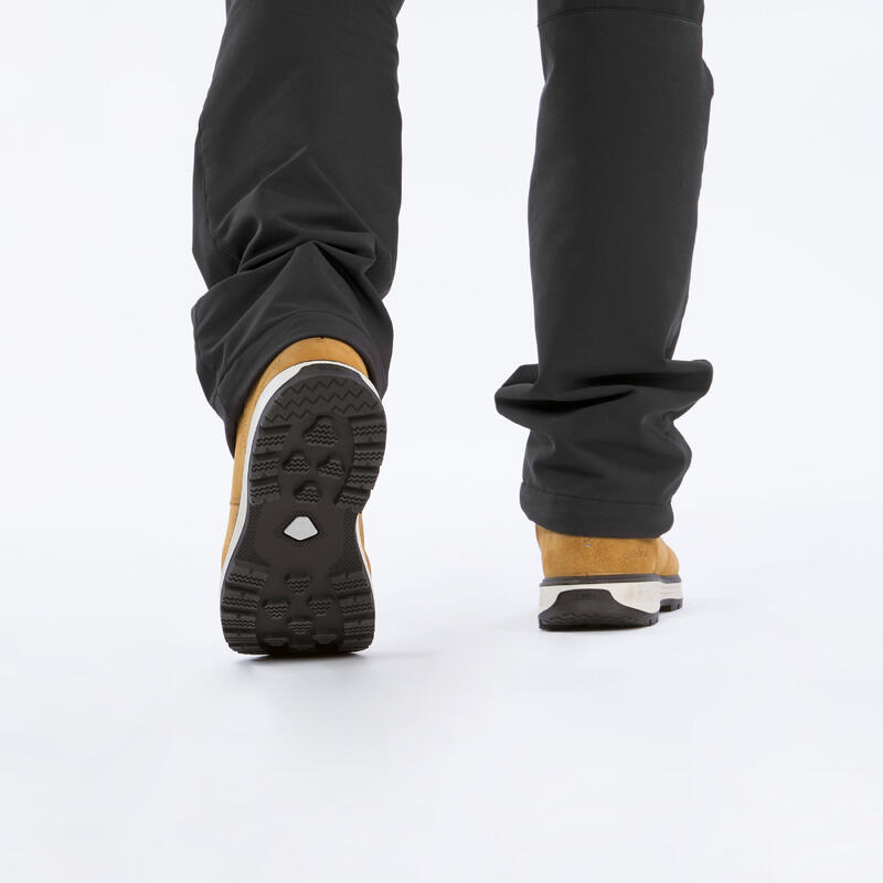男款保暖防水皮革高筒登山健行鞋 SH500