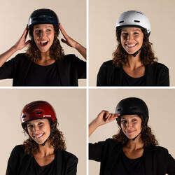 City Cycling Bowl Helmet 500 - White/French