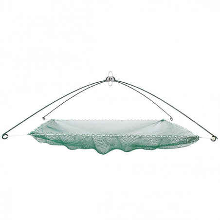 Shore fishing SQUARE DIPPING NET 1x1M STEEL