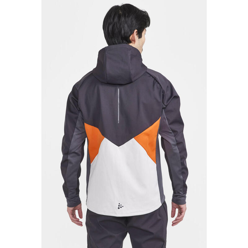 Langlaufjacke Herren - Core Glide Hood Craft blau/weiss/orange-rot