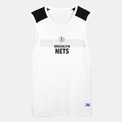Brooklyn Nets basketbal onder shirt kind NBA UT500 wit