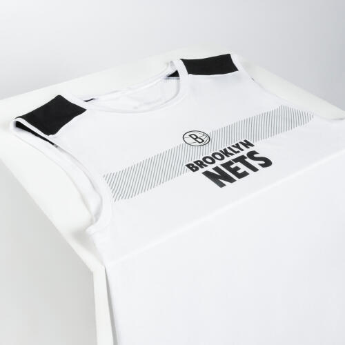 Sous-maillot basketball NBA Brooklyn Nets sans manche Adulte - UT500 Blanc