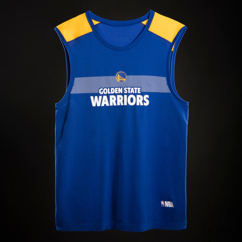 Basketball Funktionsshirt UT500 NBA Golden State Warriors ärmellos Damen/Herren blau