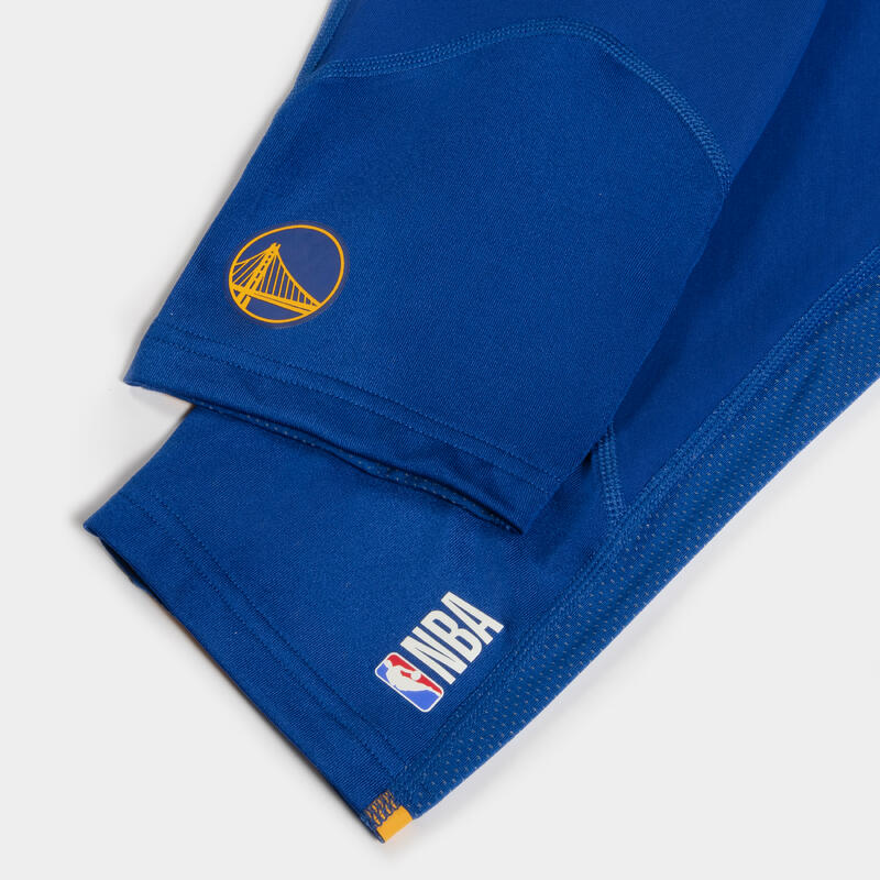 Driekwart basketbaltight voor heren/dames NBA Golden State Warriors 500 blauw