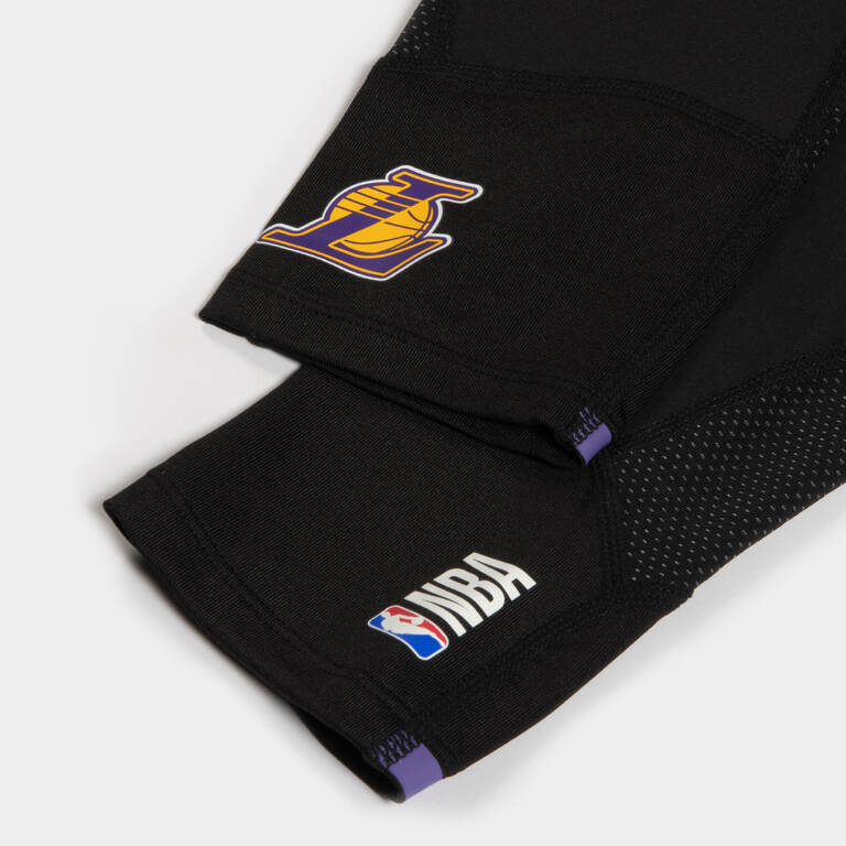 ខោហ្គែនបាល់បោះជើងស្ទើរ 500 សម្រាប់បុរស/នារី - NBA Los Angeles Lakers/ខ្មៅ