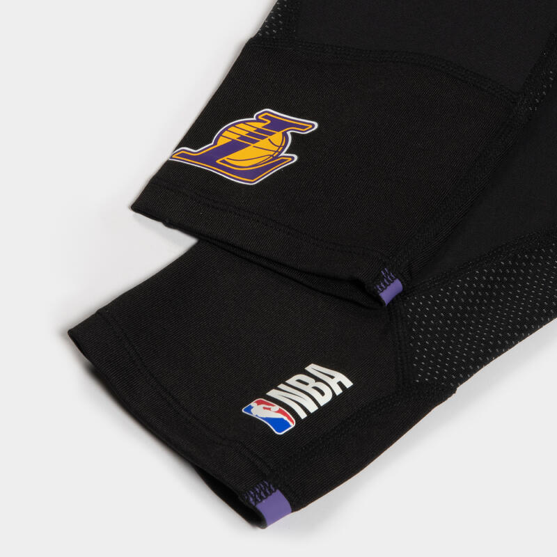 Legginsy do koszykówki 3/4 dla kobiet i mężczyzn NBA Tarmak 500 Los Angeles Lakers